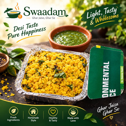 Indian breakfast poha served fresh